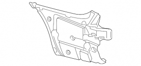 Rear bumper mount, right outer, BMW 5 G30 17-23 2021-23. 2021-22