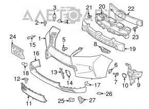 Front Bumper Absorber Lexus RX350 RX450h 13-15 Rest F-sport