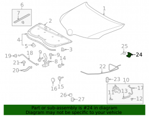 Toyota Avalon 05-12 Hood Release Handle