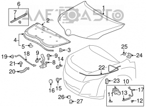 Toyota Avalon 05-12 Hood Release Handle