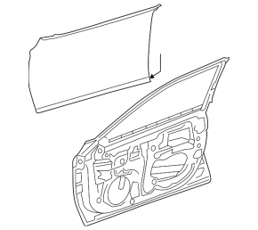 Door bare front right Lexus ES250 ES300h ES350 19-