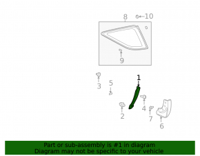 Rear left wing arch trim Lexus RX300 01-03