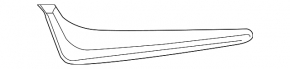 Right trunk door molding for Lexus LX570 16-21 above the light, chrome