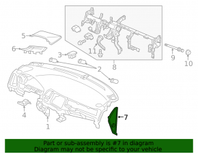 Front panel trim side left Honda HR-V 16-17 black