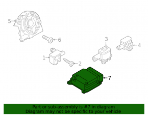 SRS airbag module airbag computer VW Touareg 11-15 3.6