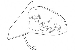 Right side mirror assembly for Toyota Avalon 13-18, 9 pins, heated, turn signal, backlight, memory