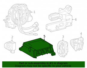 Lexus RX 23-26 SRS airbag computer module