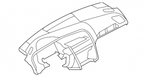 Torpedo front panel with AIRBAG Audi Q5 8R 09-17 black