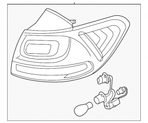 Lamp outer wing right Kia Sorento 16-18 prerest led