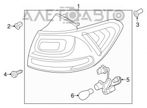 Lamp outer wing right Kia Sorento 16-18 prerest led