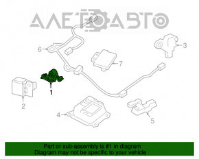 Airbag sensor front center Nissan Leaf 18 - broken guide