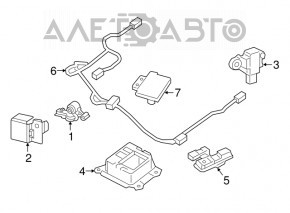 Airbag sensor front center Nissan Leaf 18 - broken guide