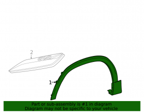 Front left fender arch trim Mercedes EQB-class X243 22-25