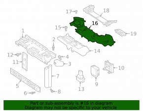 Radiator air duct front central G-class W463 G550 19-24