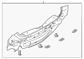 Rear panel Nissan Versa Note 13-19 on the body graphite K36