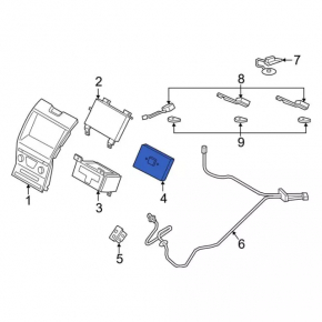 Radio Screen Navigation SYNC 3 module for Ford Escape MK3 16-19 without display