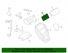 Radio Screen Navigation SYNC 3 module for Ford Escape MK3 16-19 without display