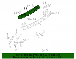 Ford Escape MK4 20-26 Rear Bumper Absorber