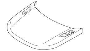 Bare hood Land Rover Range Rover Velar 18-23 R under air intakes, aluminum