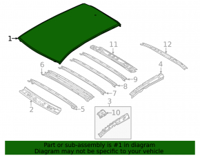 Metal roof for Mazda CX-50 23-24 without panoramic windows and roof rails, on the body