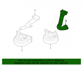 High signal bracket VW Passat b8 16-19 USA