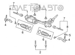 Steering tip left Cadillac CTS 14- rwd CTR
