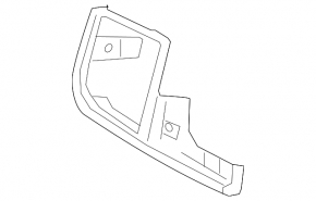 Front panel trim left Volvo V90 17-22 usa, chrome, black gloss, broken fastener