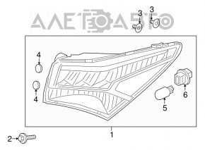 Light outer wing left Acura TLX Acura TLX 15-17 prerest