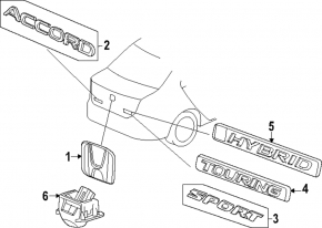 Rear view camera Honda Accord 23-
