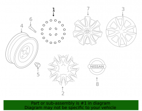Iron disk R15 Nissan Versa Note 13-19