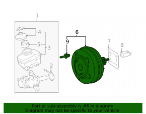 Lexus GS300 06-06 Vacuum Booster