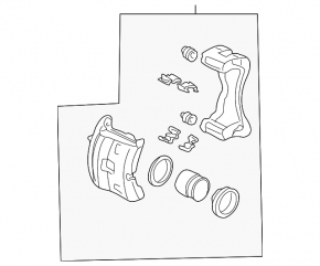 Caliper assembly front right Acura TLX 15-