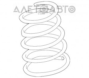 Front right spring for Lexus RX350 10-15 AWD