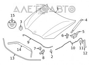 Left hood lock BMW 3 G20 19- with sensor