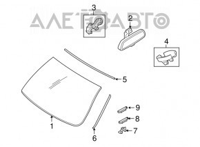 Windshield molding right BMW X5 E70 07-13