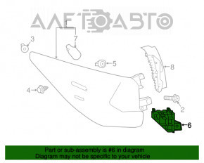 Rear Bumper-Light Mount Left Lexus RX350 RX450h 16-22 OEM