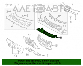 Lexus RX350 RX450h 16-22 metal windshield wiper pan