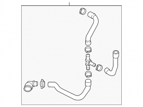 Cooling pipe upper-lower VW Jetta 13-13 USA 1.4T hybrid