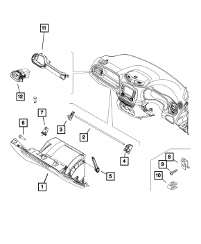 Jeep Renegade 15- Front Panel Handle
