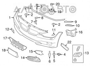 Reflector front right BMW 3 F30 16-18