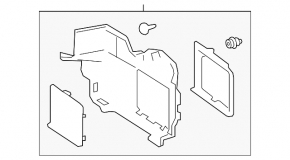 Right arch trim for Toyota Avalon 13-18 hybrid without battery cover