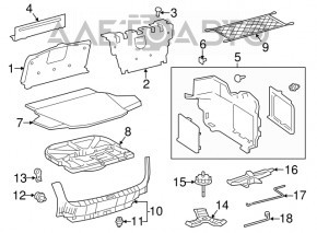 Right arch trim for Toyota Avalon 13-18 hybrid