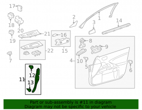 Front right door lock trim Lexus IS 06-13