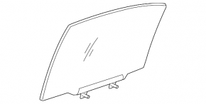 Glass door rear left Lexus IS250 IS350 06-13