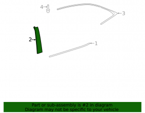 Lexus IS 14-24 rear left side door trim