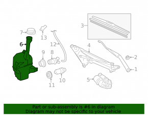 Toyota Camry V40 windshield washer reservoir without sensor