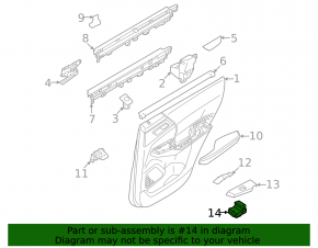 Mitsubishi Outlander 22-26 front left window lift control with automatic folding mirrors, silver