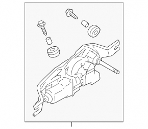 Windscreen wiper trapezoid with motor rear Subaru XV Crosstrek 13-17