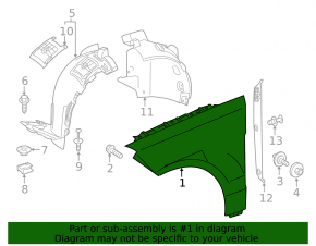 Front left wing Mercedes GLS-class X166 13-19