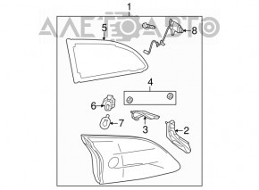 Inner light trunk lid right Mazda3 MPS 09-13